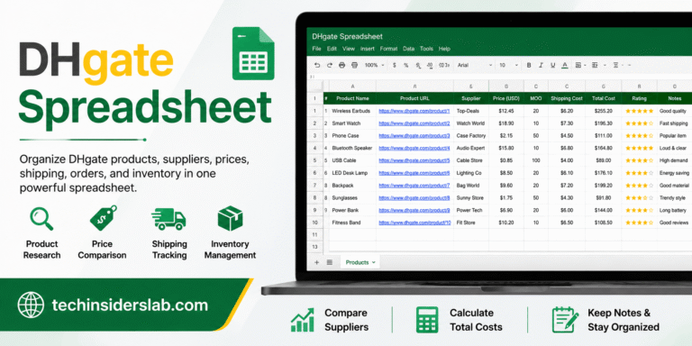 DHgate Spreadsheet